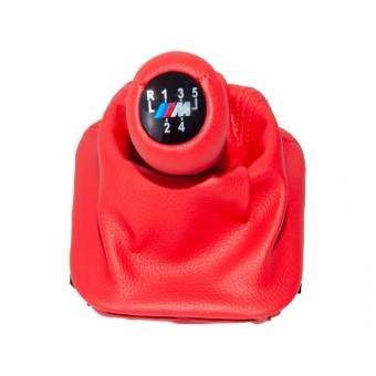 Topuzlu Vites Körüğü E30 -5 İleri- Man.Şanz; Kırmızı Suni Deri -///M- 1983-91